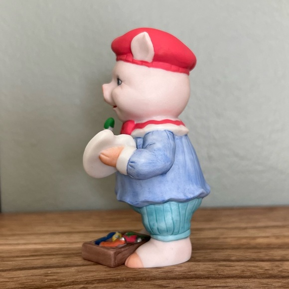 EUC - Bronson Collection Vintage 1995 BC Artist Pig Figurine - Picture 4 of 6
